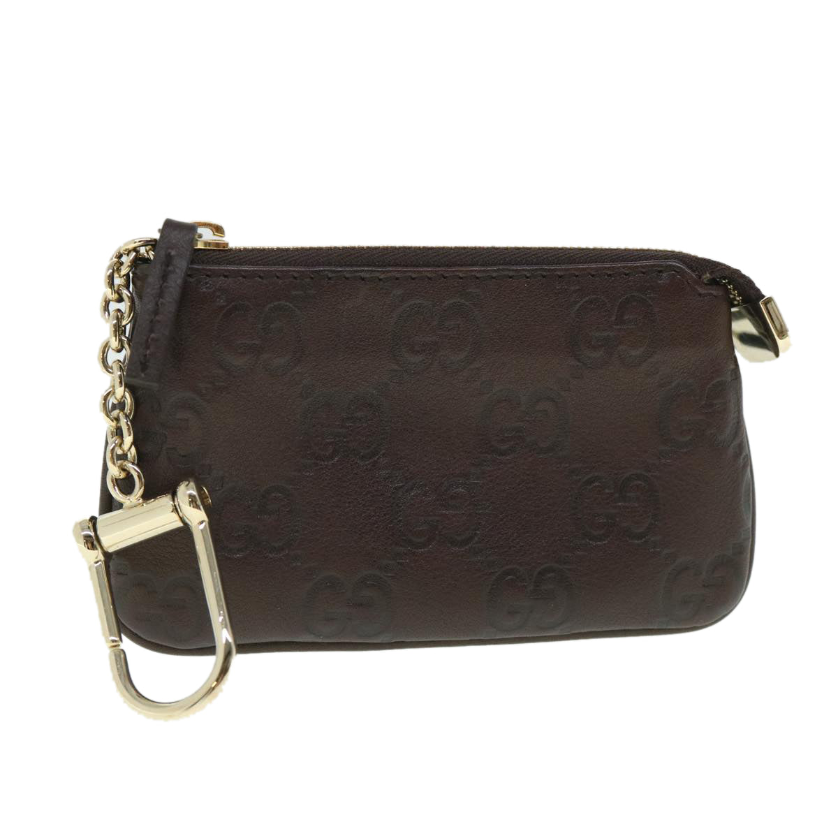 Luxury Gucci Guccissima GG Coin Purse Leather Brown 233183  55625