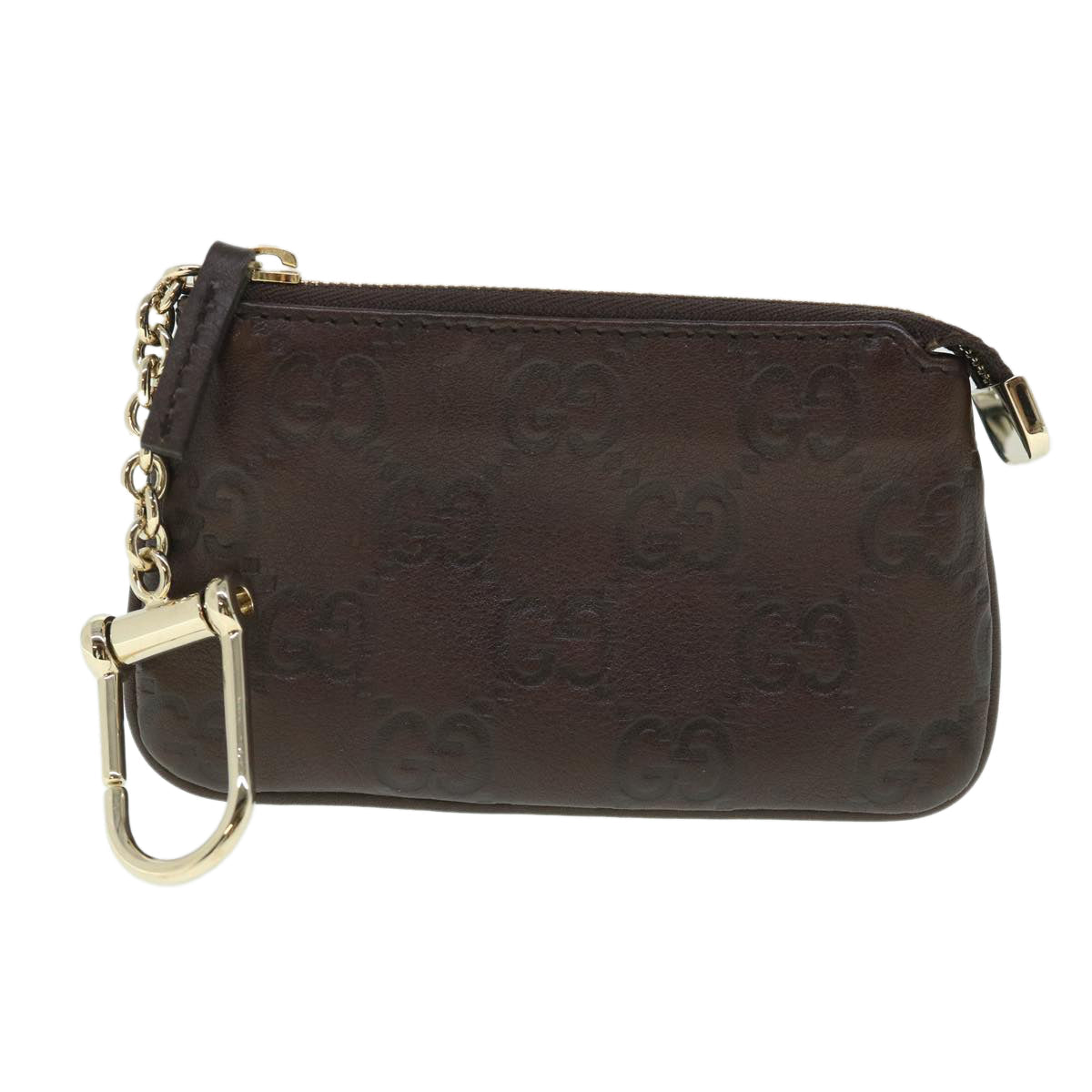 Luxury Gucci Guccissima GG Coin Purse Leather Brown 233183  55625