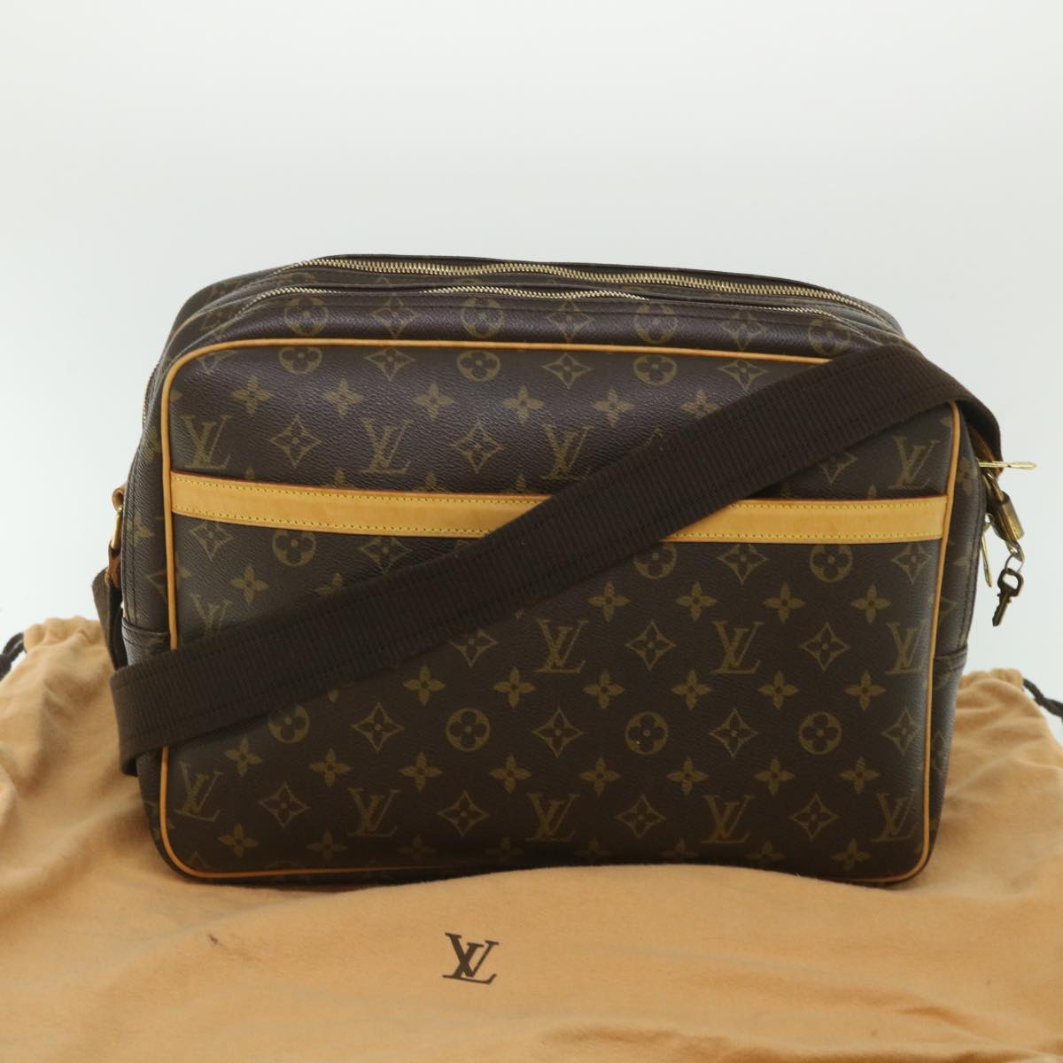 LOUIS VUITTON Monogram Reporter GM Shoulder Bag M45252 LV 55635