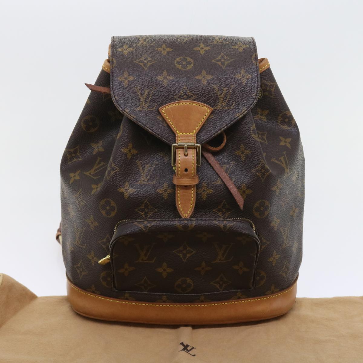 LOUIS VUITTON Monogram Montsouris MM Backpack M51136 LV 55639