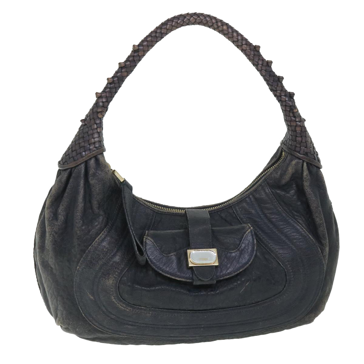 Luxury FendiShoulder Bag Leather Navy55659