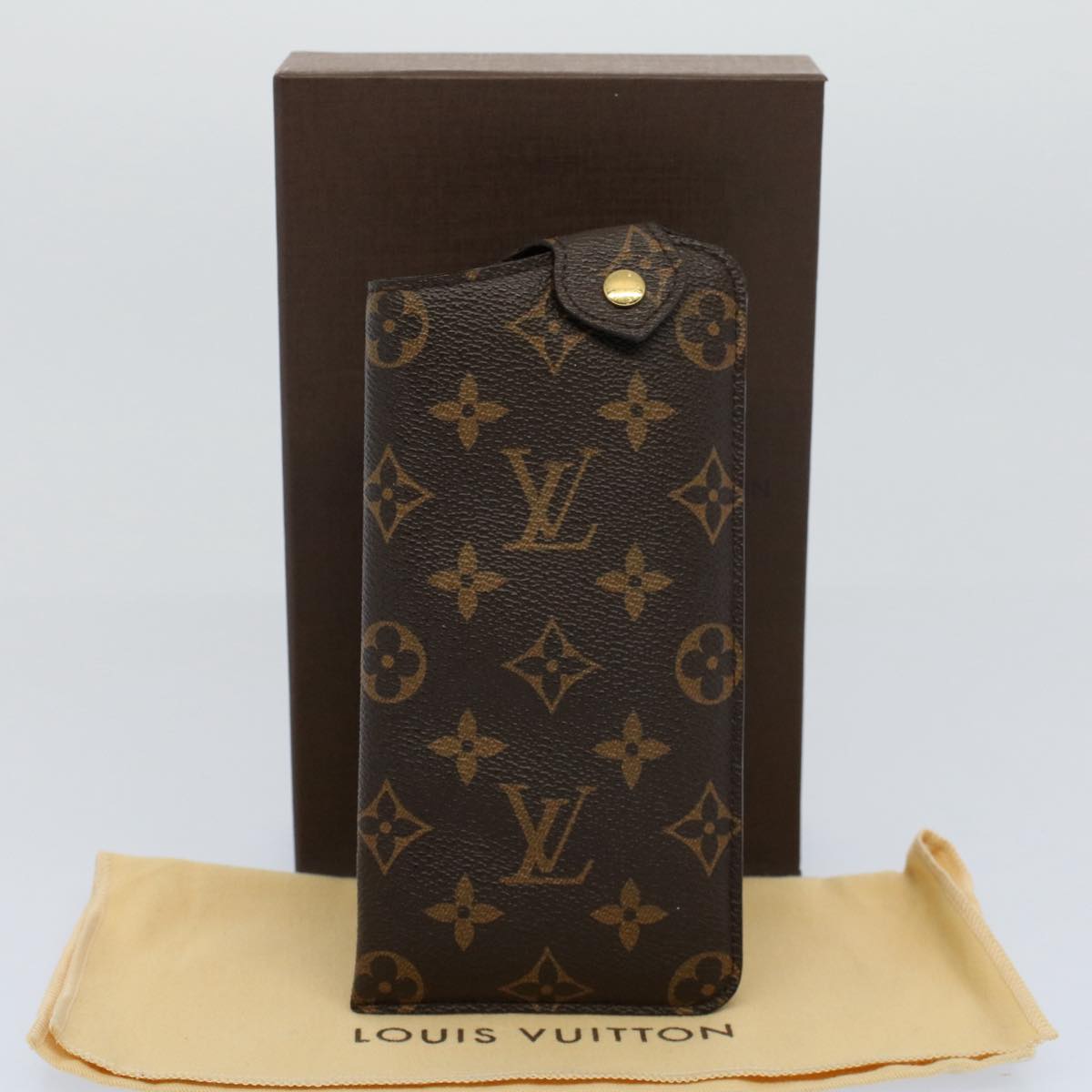 LOUIS VUITTON Monogram Etui Lunette MM Glasses Case M66544 LV 55661