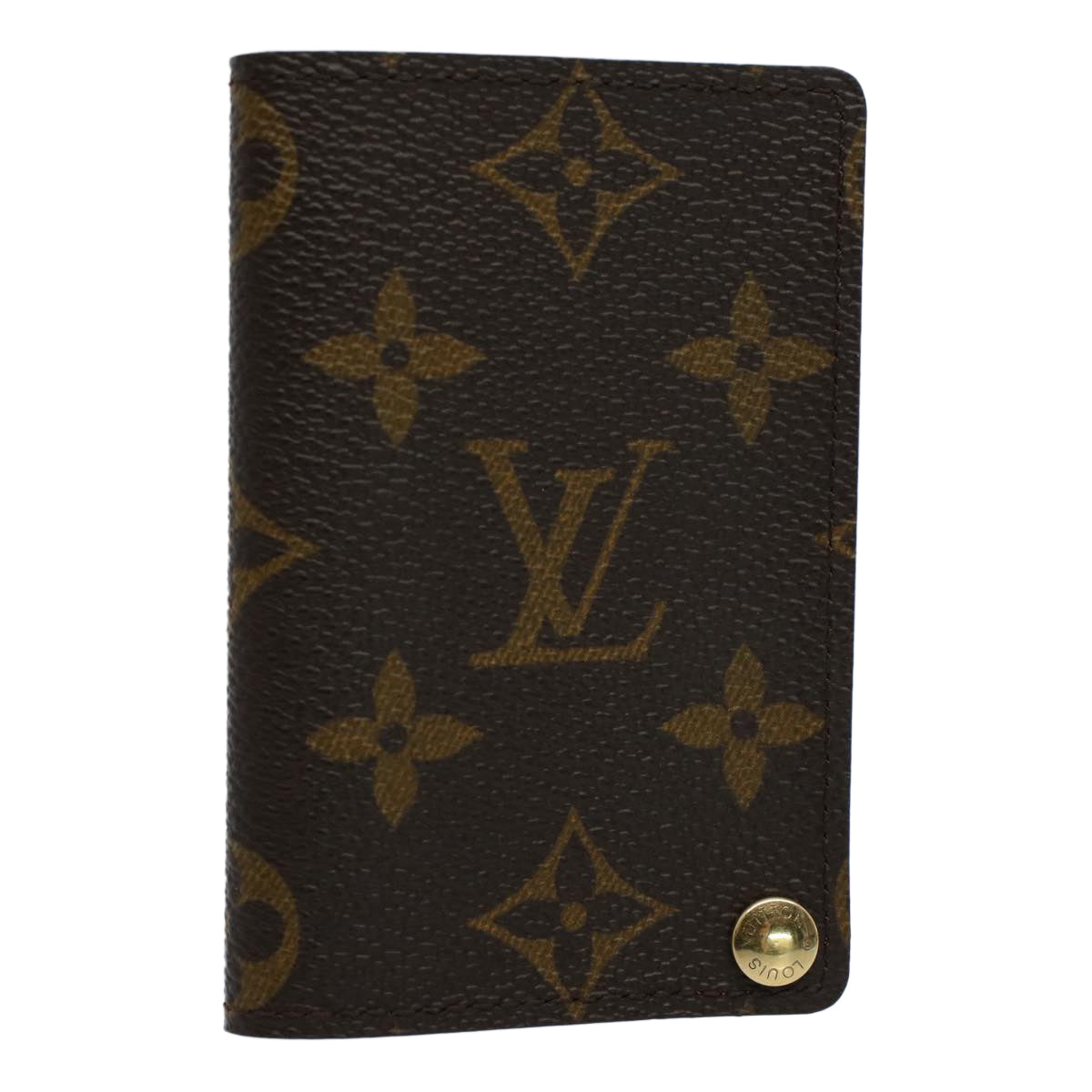 LOUIS VUITTON Monogram Porte Cartes Credit Pression Card Case M60937 55662