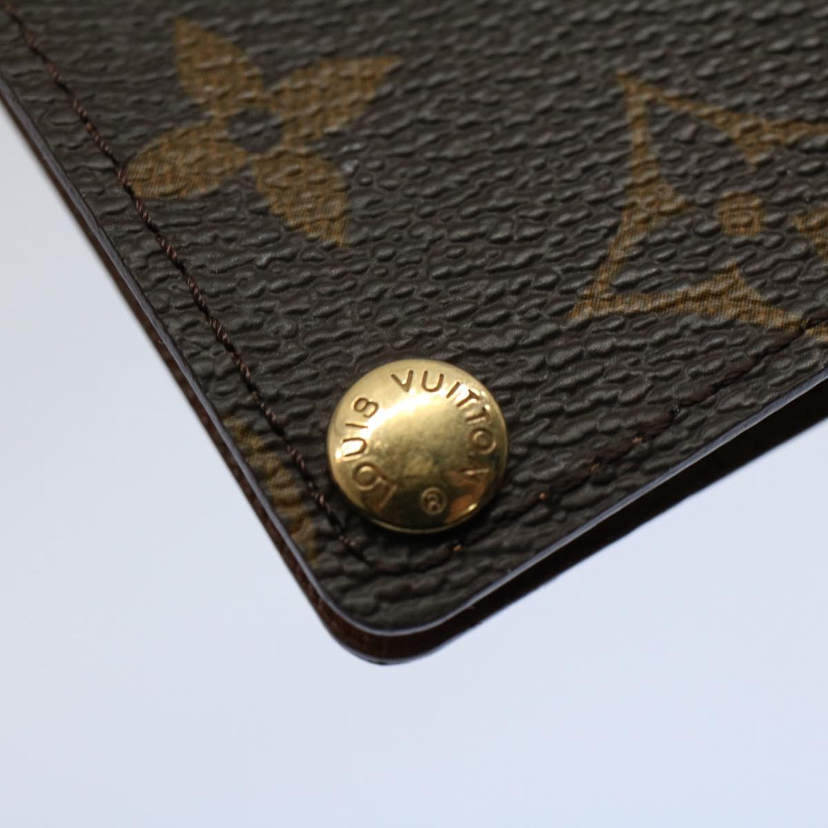 LOUIS VUITTON Monogram Porte Cartes Credit Pression Card Case M60937 55662