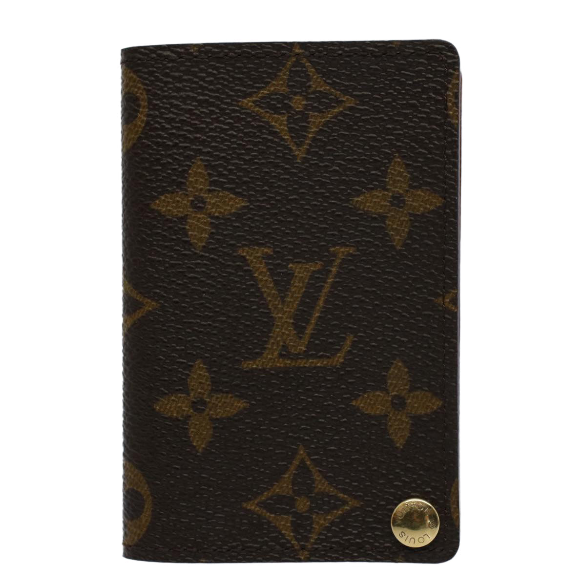 LOUIS VUITTON Monogram Porte Cartes Credit Pression Card Case M60937 55662