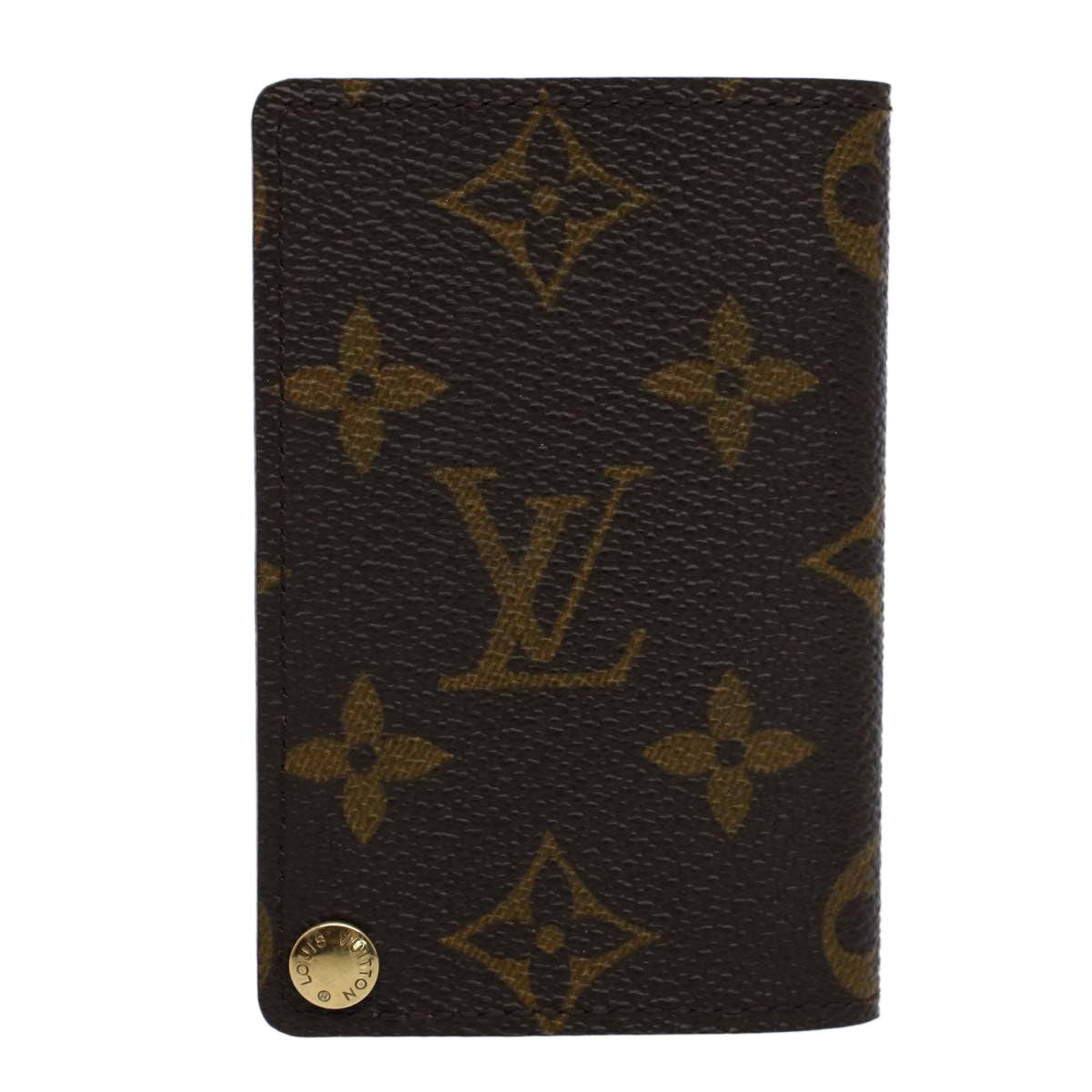 LOUIS VUITTON Monogram Porte Cartes Credit Pression Card Case M60937 55662