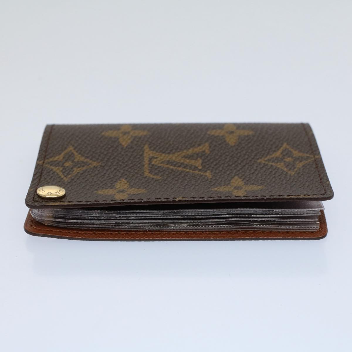 LOUIS VUITTON Monogram Porte Cartes Credit Pression Card Case M60937 55662