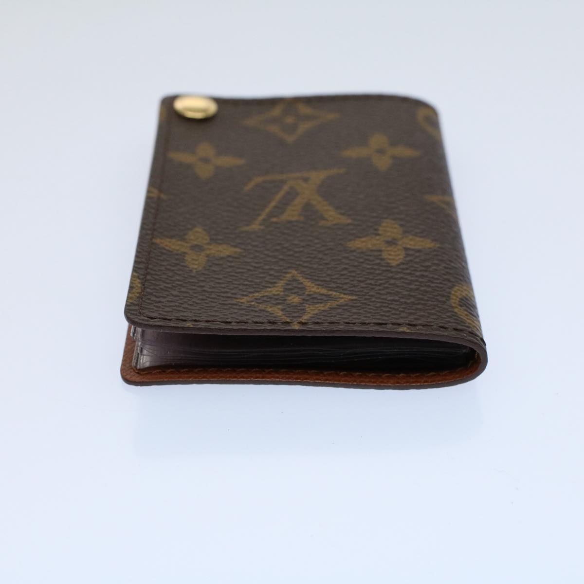 LOUIS VUITTON Monogram Porte Cartes Credit Pression Card Case M60937 55662