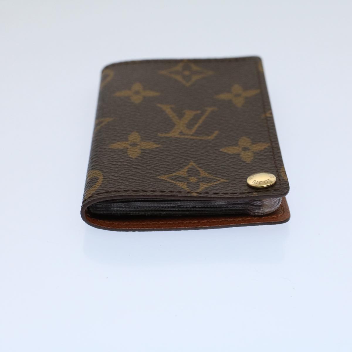 LOUIS VUITTON Monogram Porte Cartes Credit Pression Card Case M60937 55662