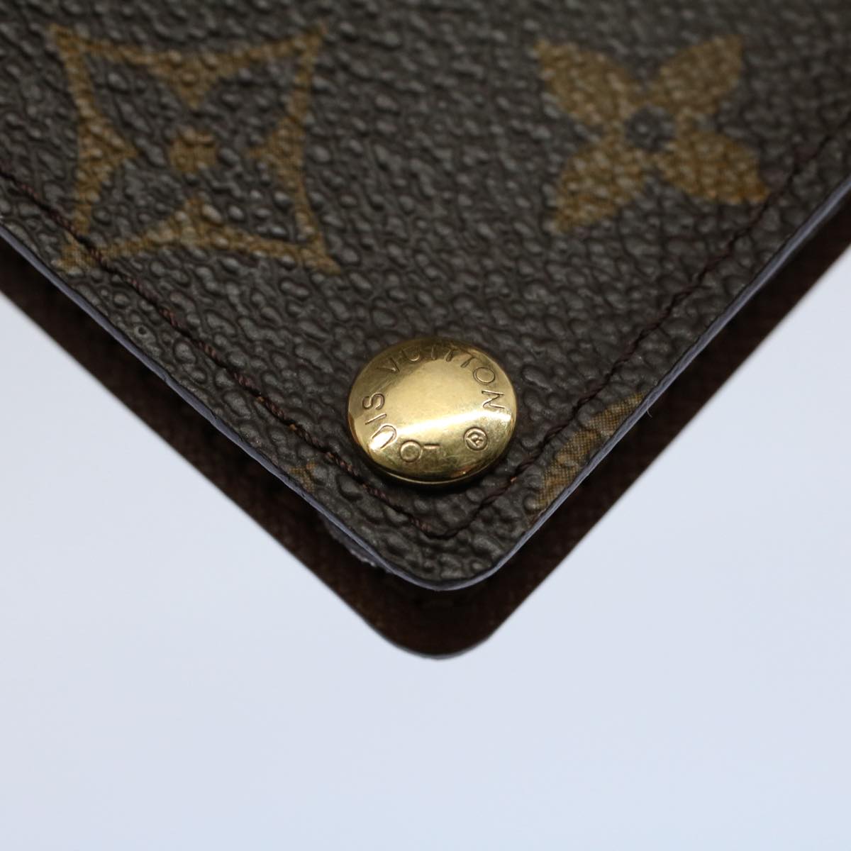 LOUIS VUITTON Monogram Porte Cartes Credit Pression Card Case M60937 55662