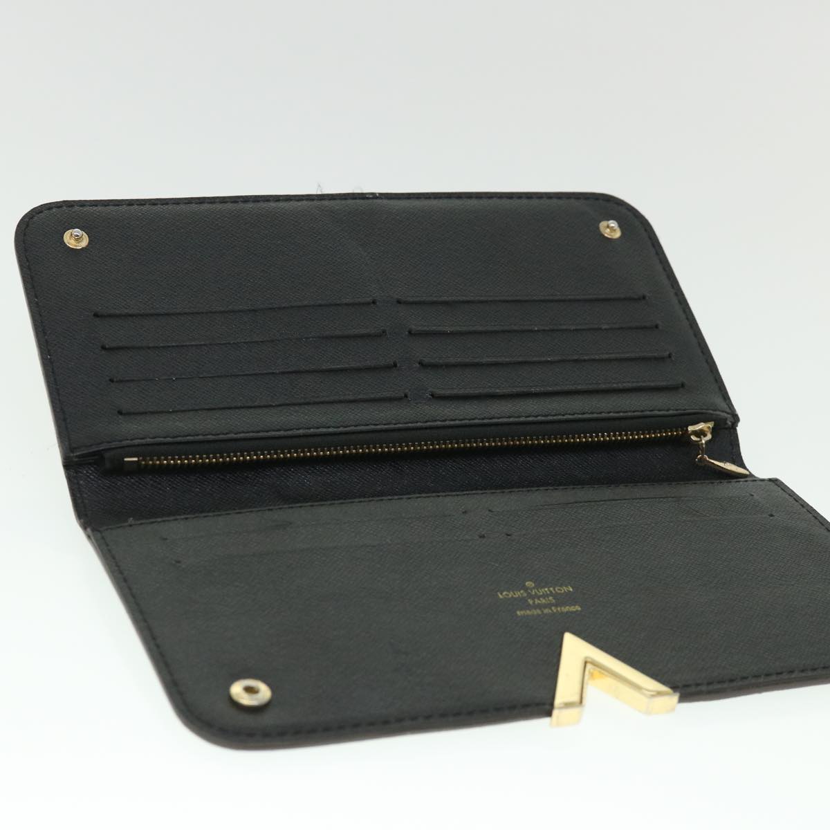 LOUIS VUITTON Monogram Portefeuille Kimono Long Wallet Black M56175 55663