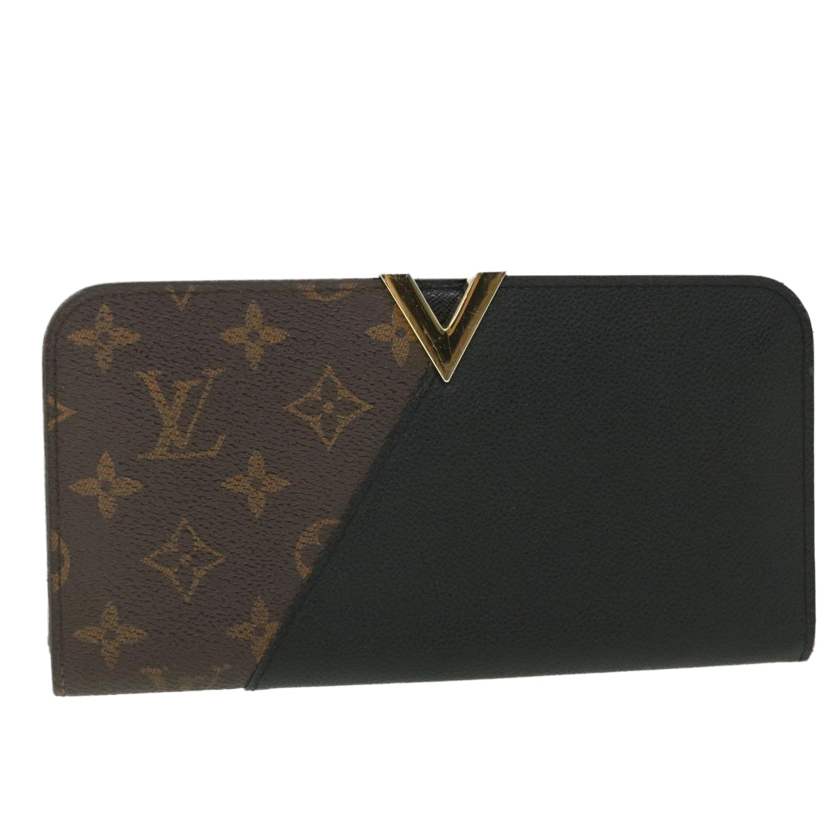 LOUIS VUITTON Monogram Portefeuille Kimono Long Wallet Black M56175 55663