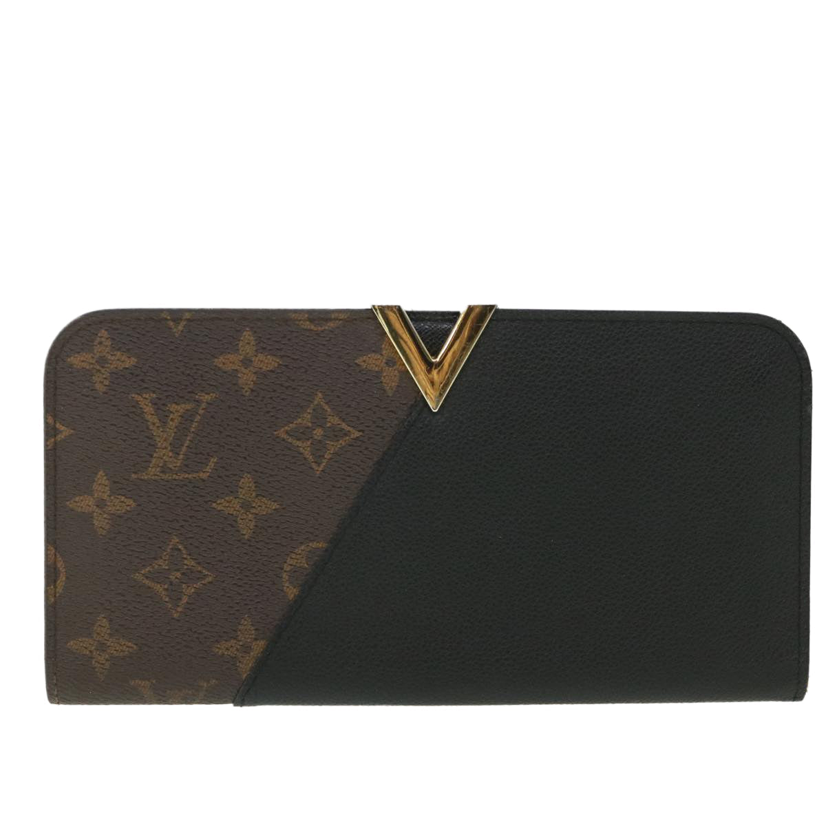 LOUIS VUITTON Monogram Portefeuille Kimono Long Wallet Black M56175 55663