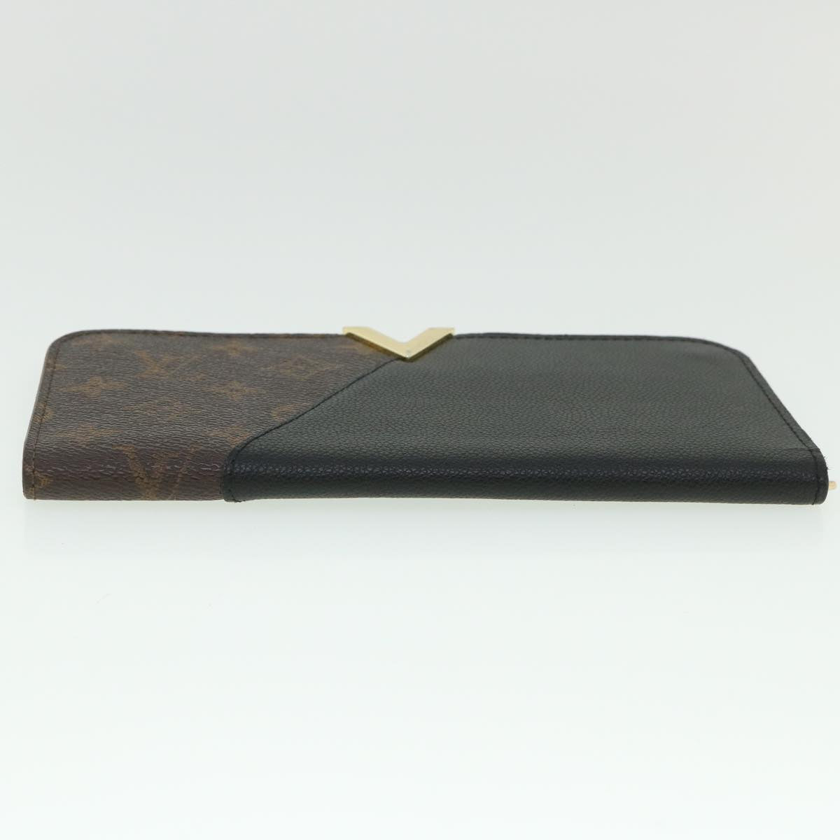 LOUIS VUITTON Monogram Portefeuille Kimono Long Wallet Black M56175 55663