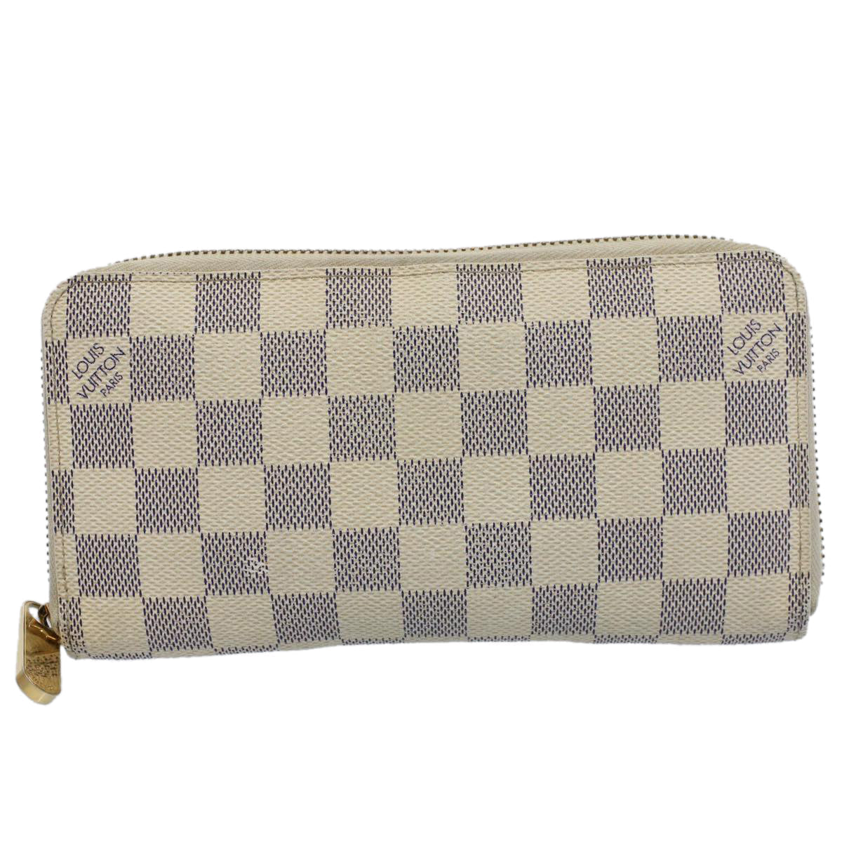 LOUIS VUITTON Damier Azur Zippy Wallet Long Wallet N63503 LV 55664