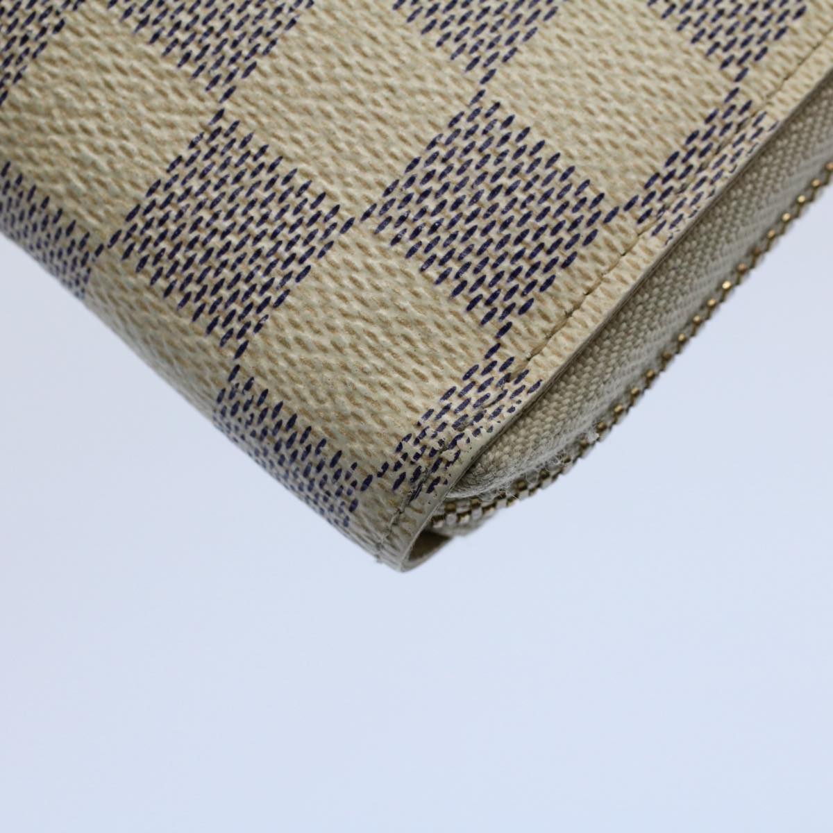 LOUIS VUITTON Damier Azur Zippy Wallet Long Wallet N63503 LV 55664