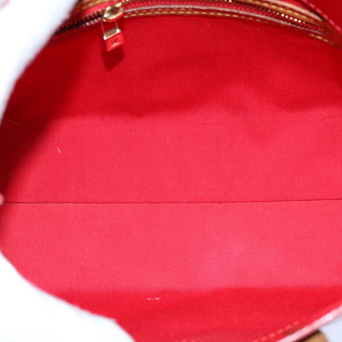 LOUIS VUITTON Monogram Vernis Reade PM Hand Bag Red M91088 LV 55672