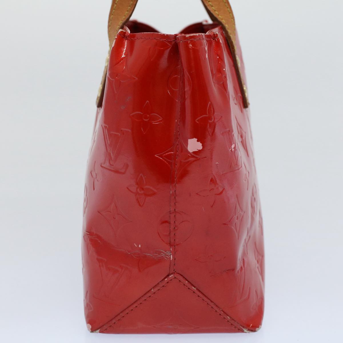 LOUIS VUITTON Monogram Vernis Reade PM Hand Bag Red M91088 LV 55672
