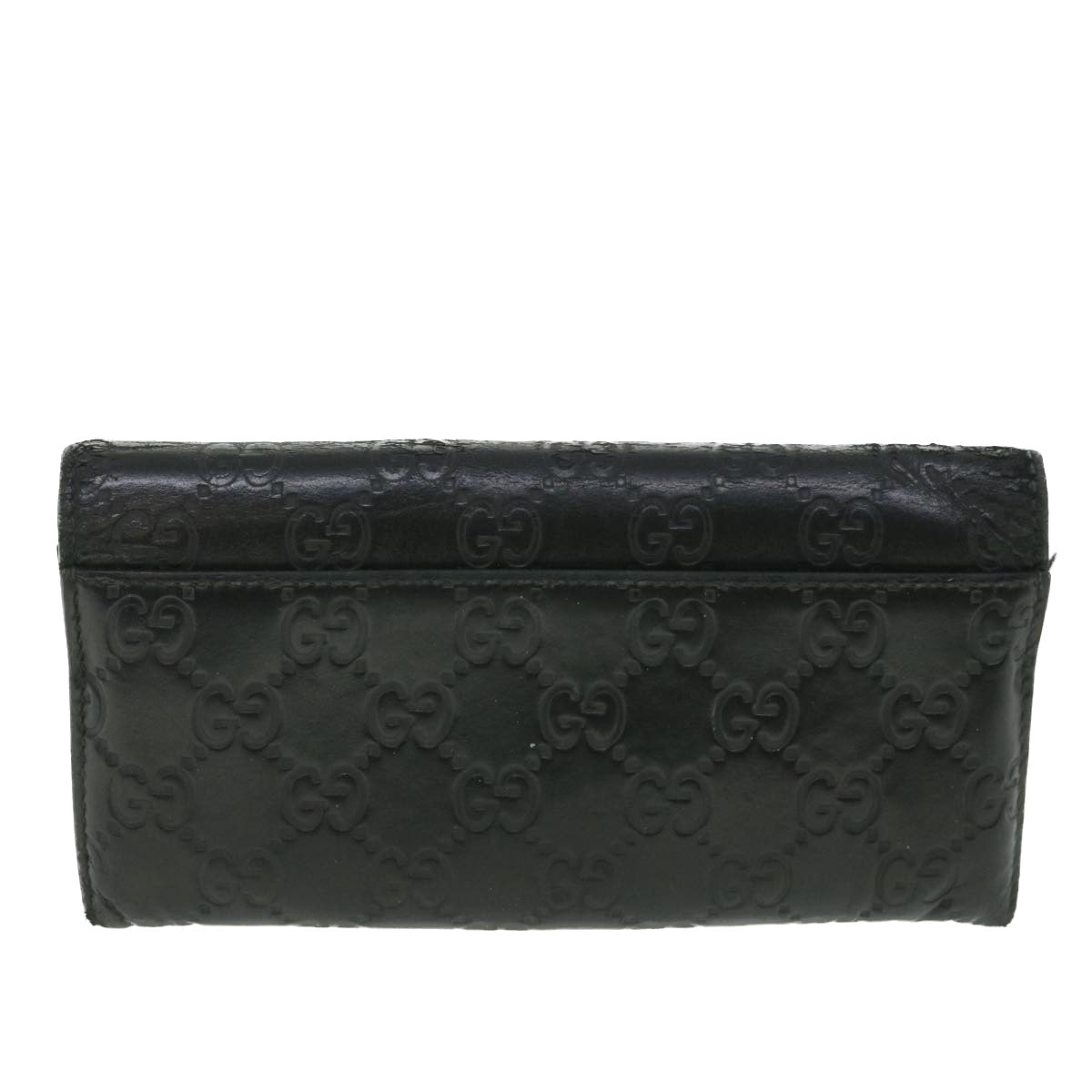 Luxury Gucci GG Canvas Guccissima Long Wallet Black 481727  55674