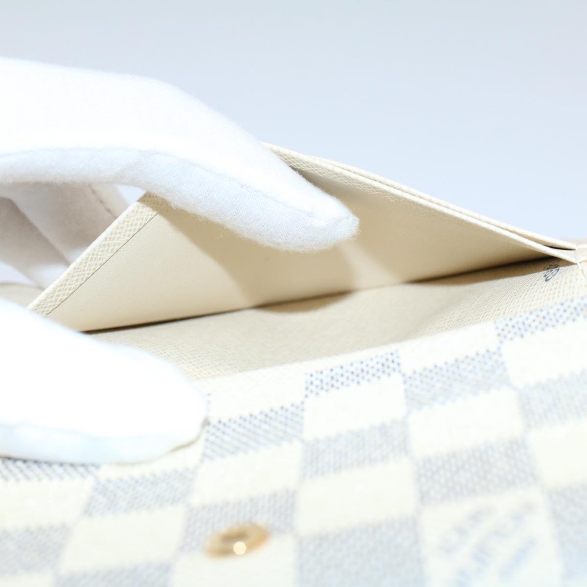 LOUIS VUITTON Damier Azur Portefeuille Tresol Wallet N61744 LV 55676