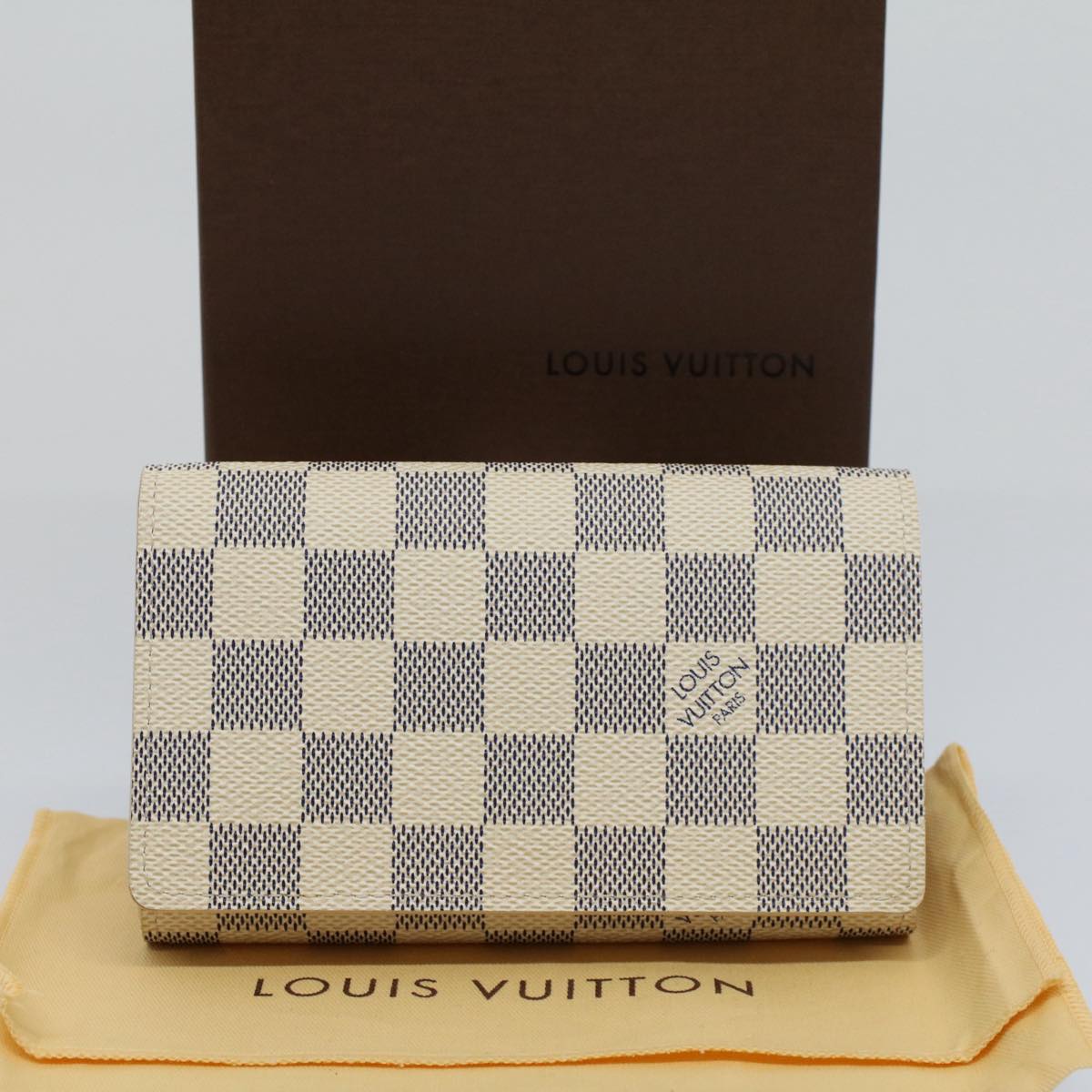 LOUIS VUITTON Damier Azur Portefeuille Tresol Wallet N61744 LV 55676