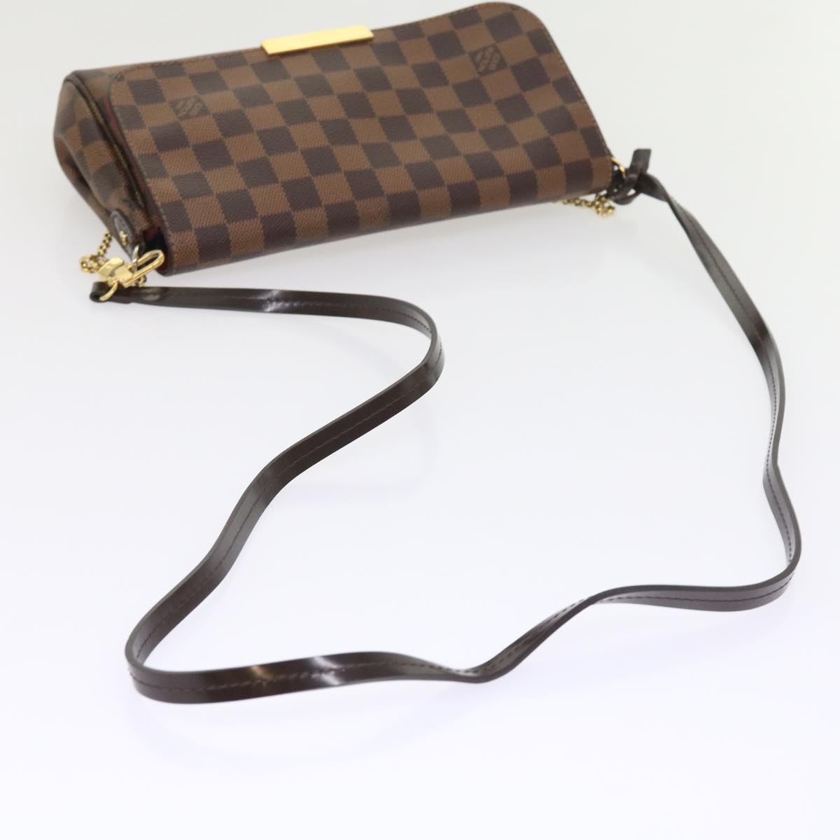 LOUIS VUITTON Damier Ebene Favorit PM Shoulder Bag 2way N41276 LV 55712
