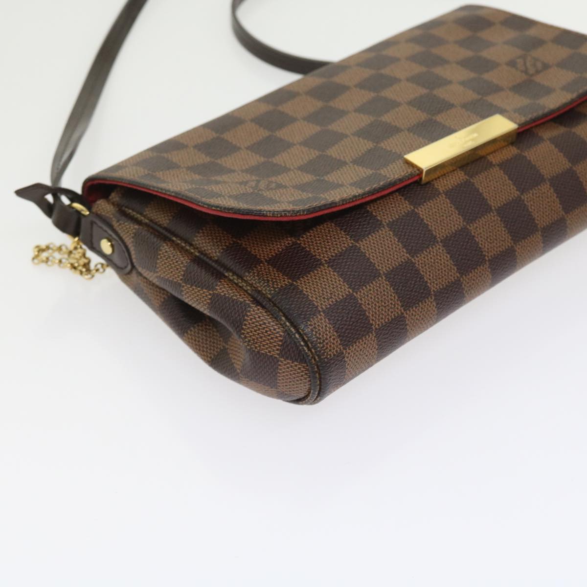 LOUIS VUITTON Damier Ebene Favorit PM Shoulder Bag 2way N41276 LV 55712