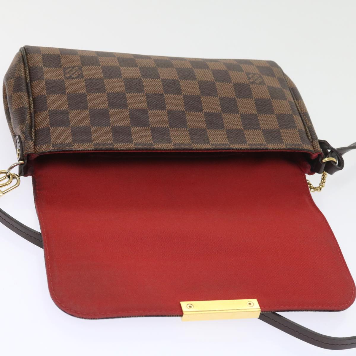 LOUIS VUITTON Damier Ebene Favorit PM Shoulder Bag 2way N41276 LV 55712