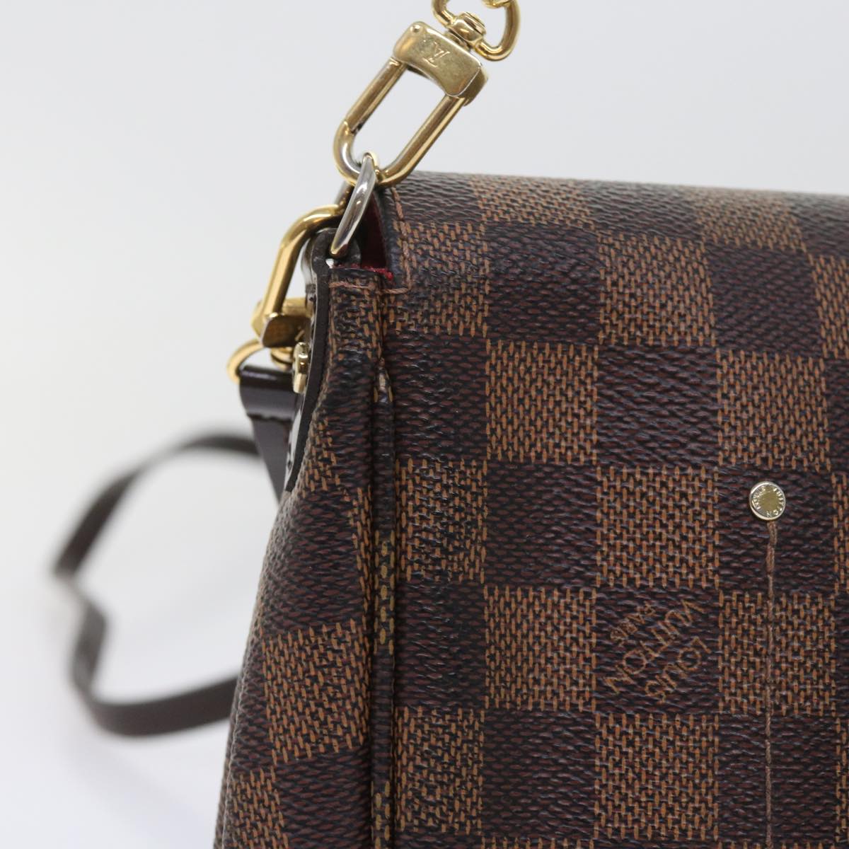 LOUIS VUITTON Damier Ebene Favorit PM Shoulder Bag 2way N41276 LV 55712
