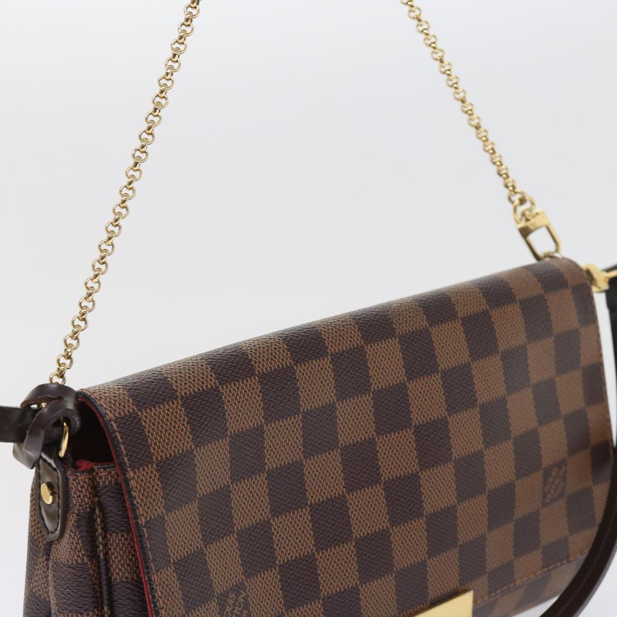 LOUIS VUITTON Damier Ebene Favorit PM Shoulder Bag 2way N41276 LV 55712