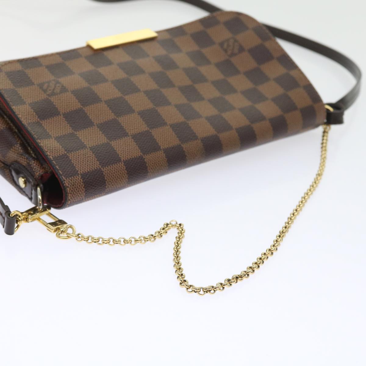 LOUIS VUITTON Damier Ebene Favorit PM Shoulder Bag 2way N41276 LV 55712