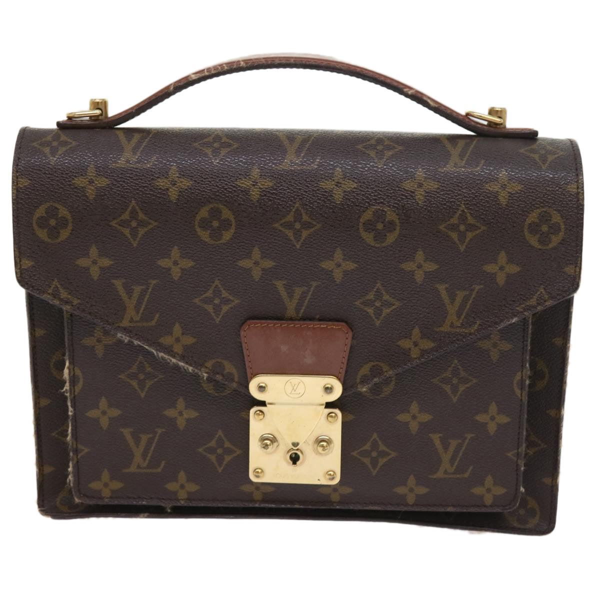 LOUIS VUITTON Monogram Monceau 28 Hand Bag 2way M51185 LV 55719