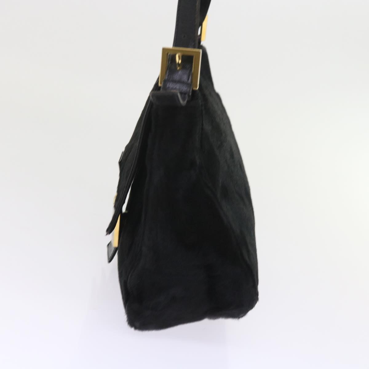 Luxury FendiMamma Baguette Shoulder Bag Harako leather Black55751
