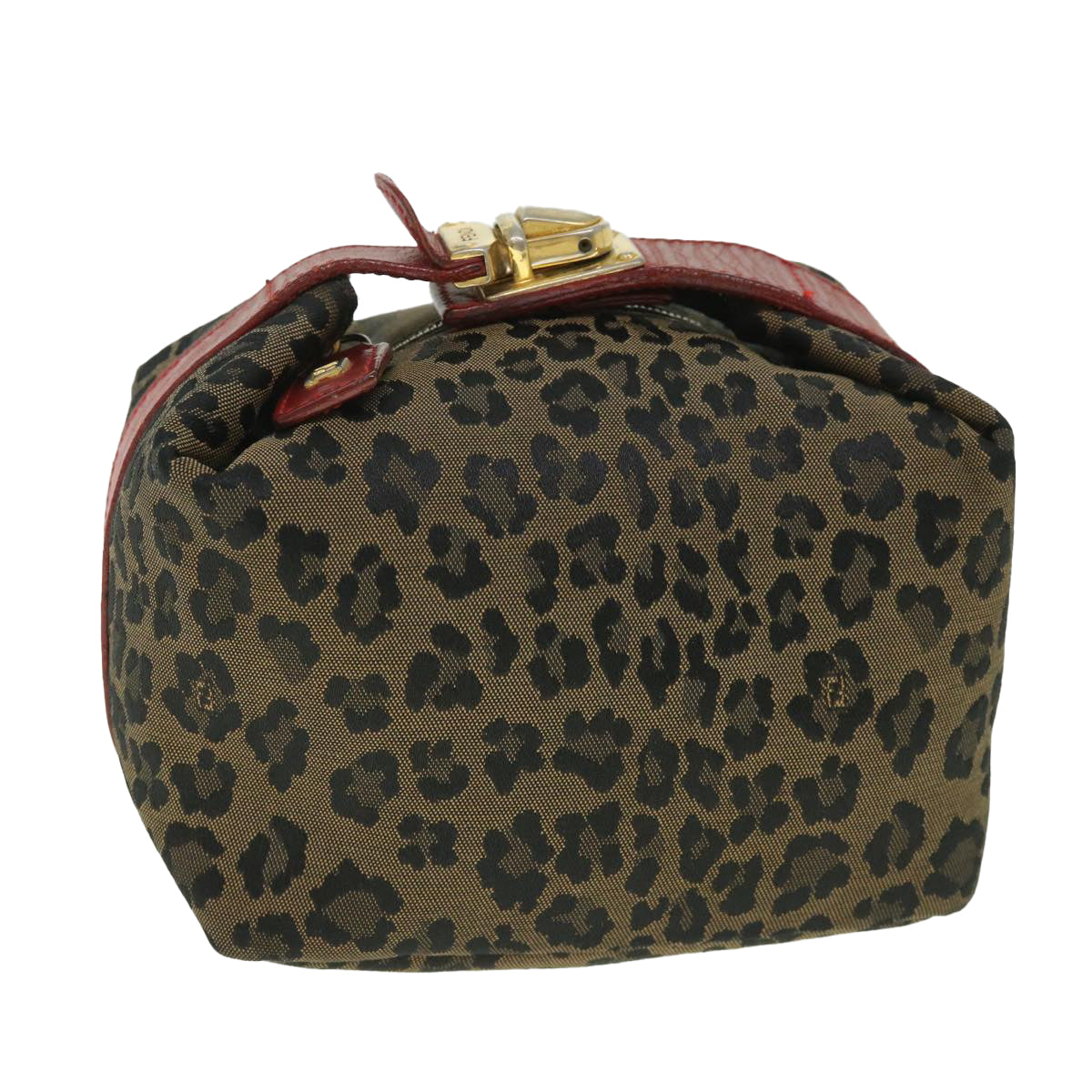 Luxury FendiLeopard Hand Bag Brown Red55755