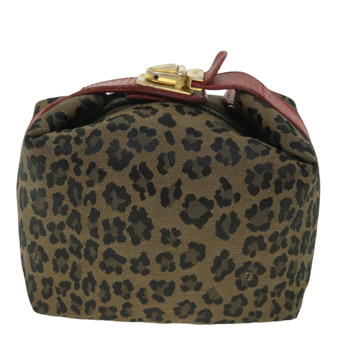 Luxury FendiLeopard Hand Bag Brown Red55755