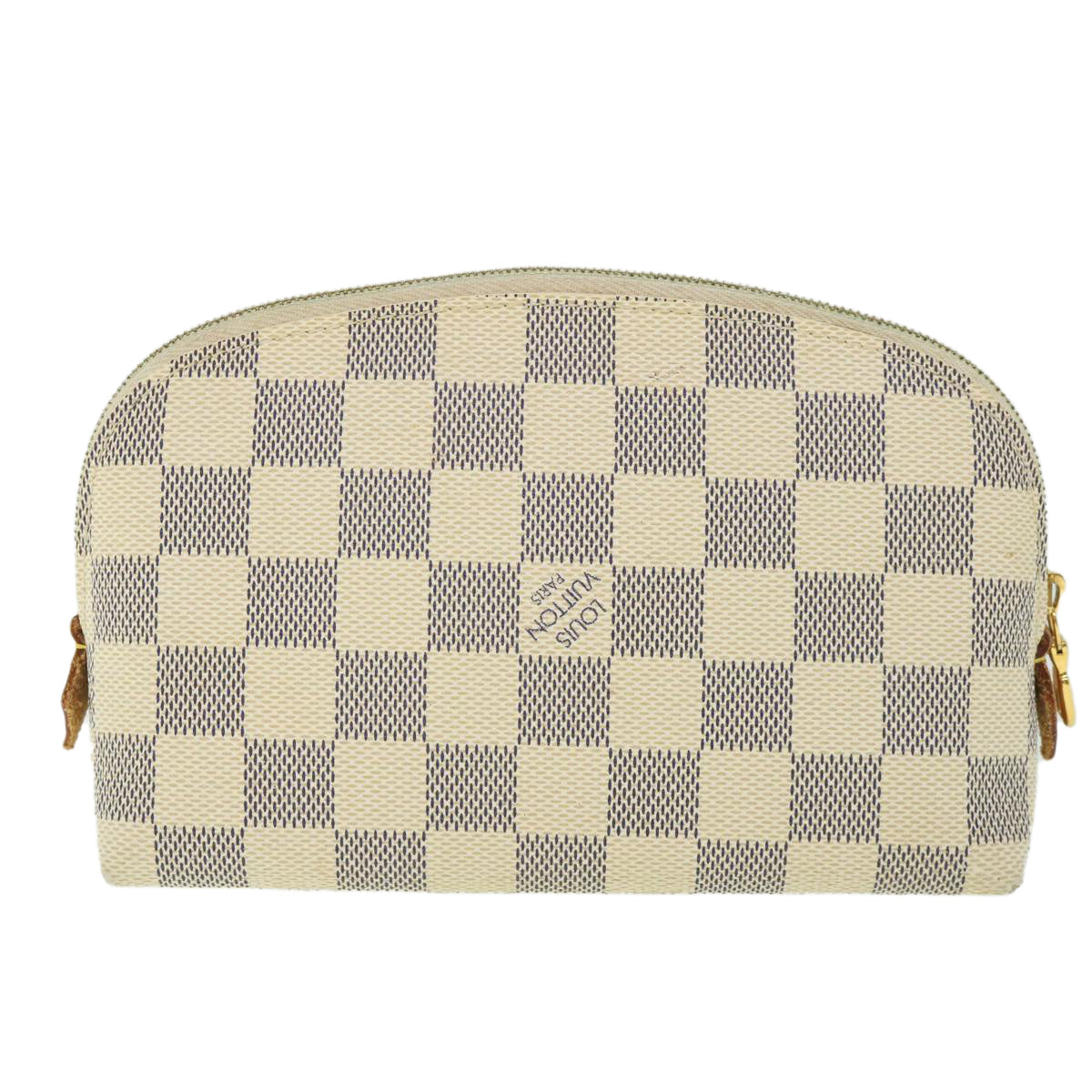 LOUIS VUITTON Damier Azur Pochette Cosmetic PM Pouch N60024 LV 55767