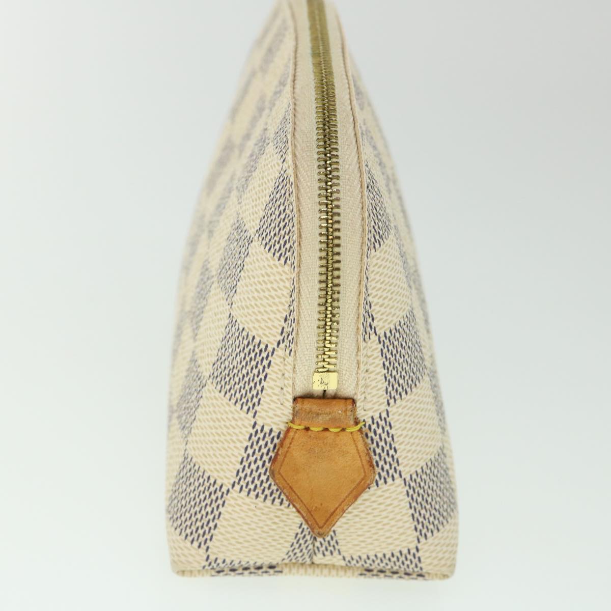 LOUIS VUITTON Damier Azur Pochette Cosmetic PM Pouch N60024 LV 55767