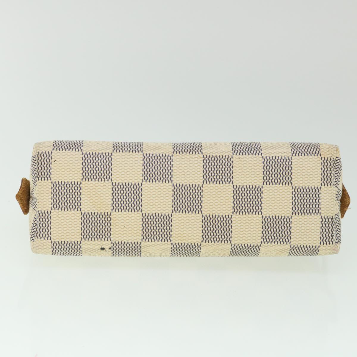 LOUIS VUITTON Damier Azur Pochette Cosmetic PM Pouch N60024 LV 55767