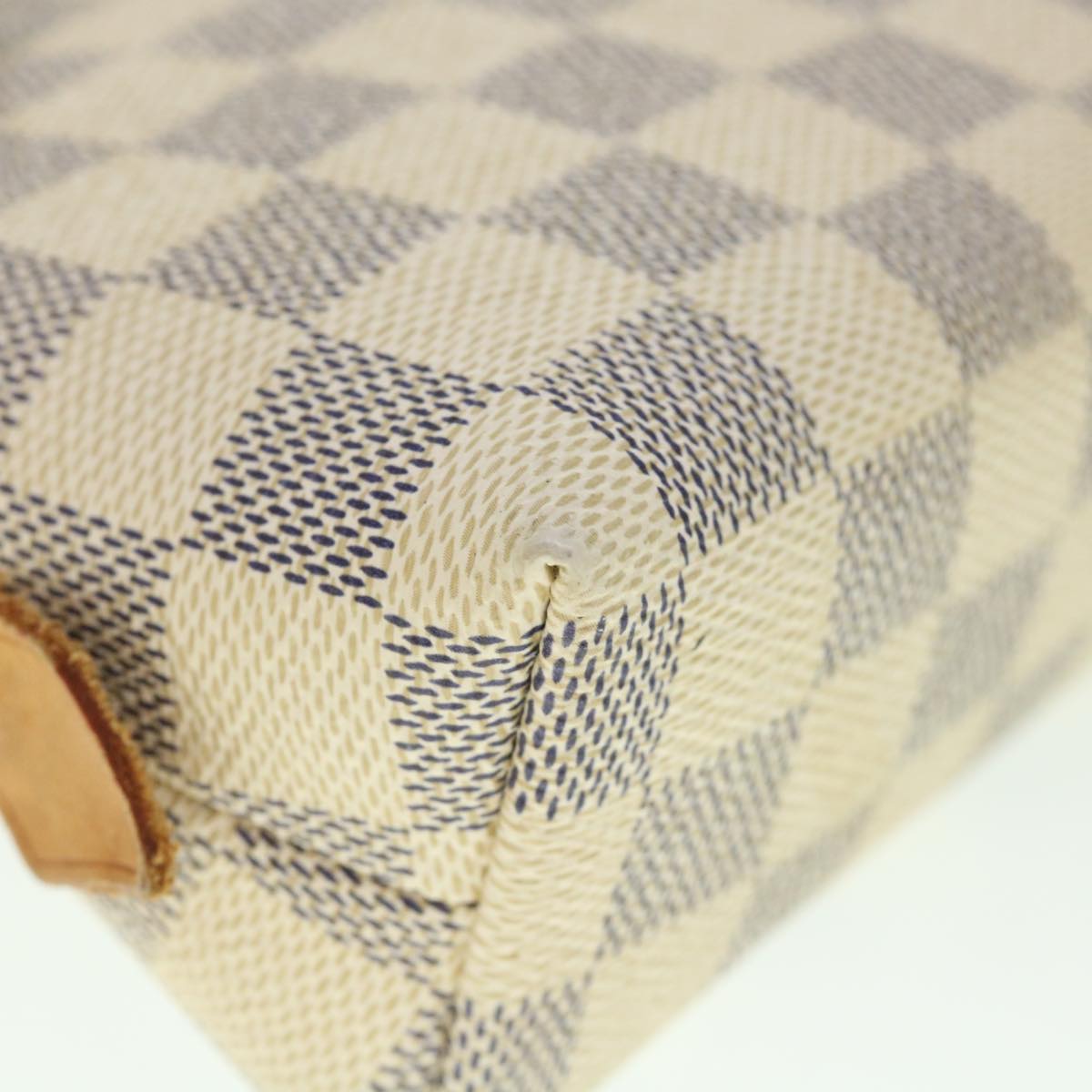 LOUIS VUITTON Damier Azur Pochette Cosmetic PM Pouch N60024 LV 55767