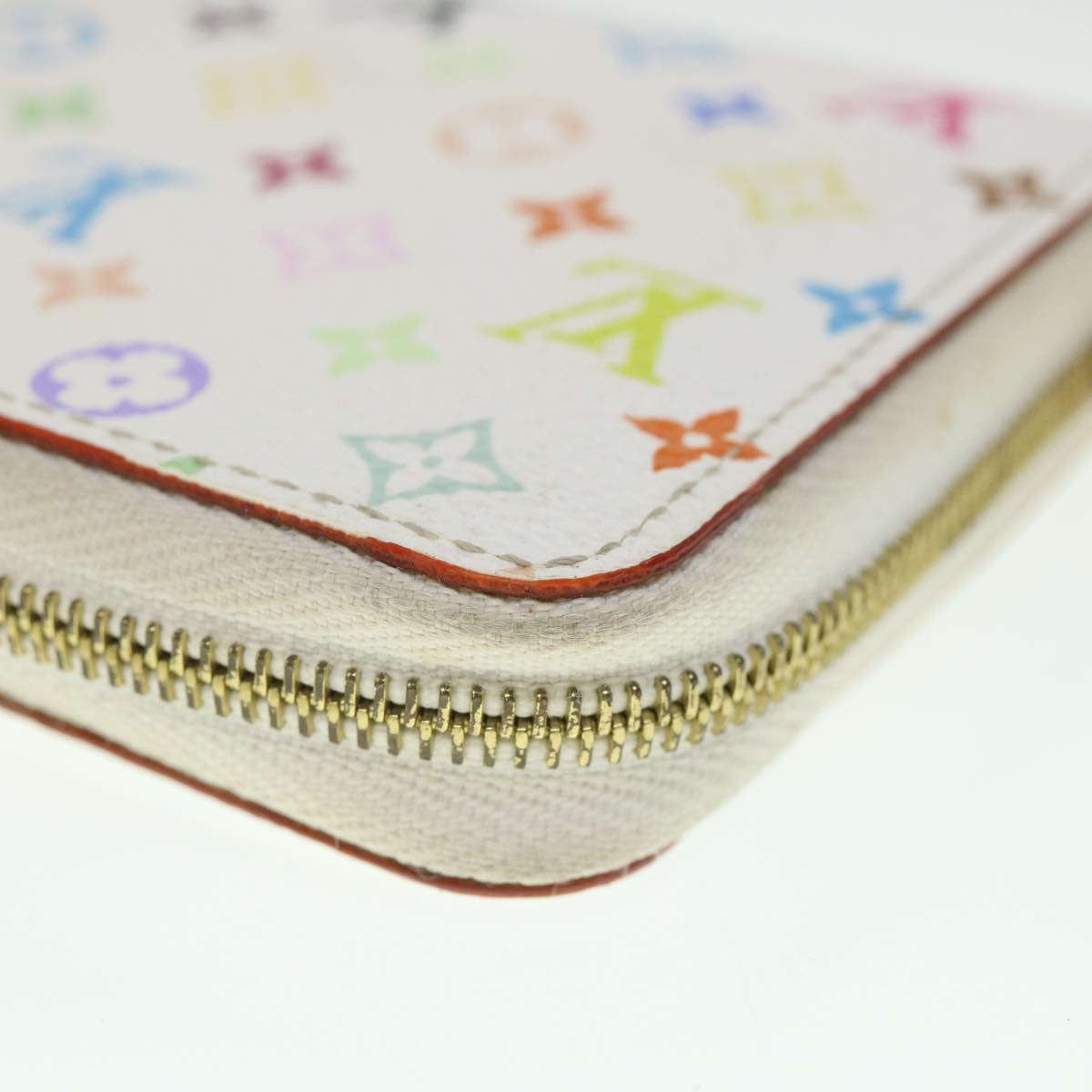 LOUIS VUITTON Monogram Multicolor Zippy Coin Purse White M66548 LV 55769