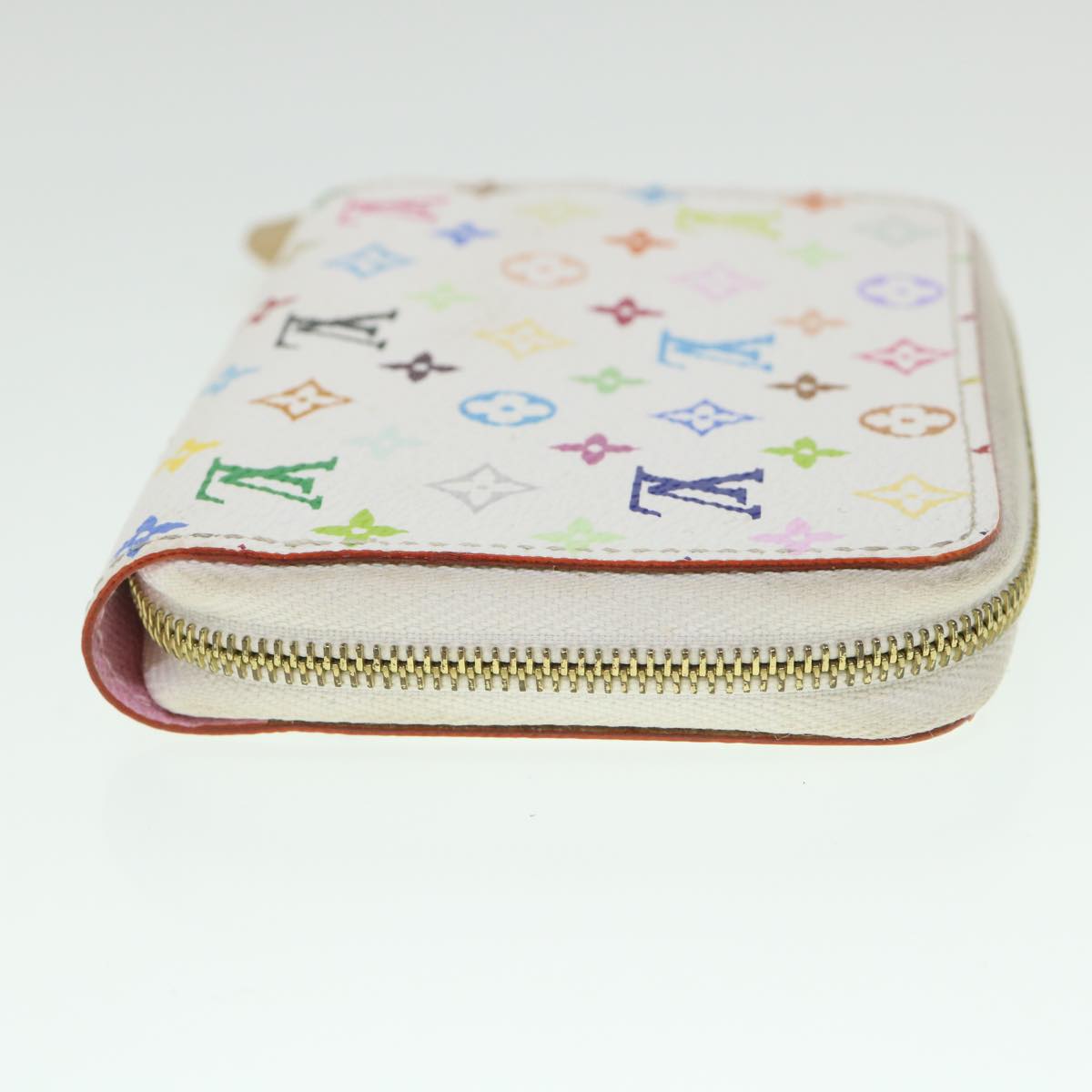 LOUIS VUITTON Monogram Multicolor Zippy Coin Purse White M66548 LV 55769