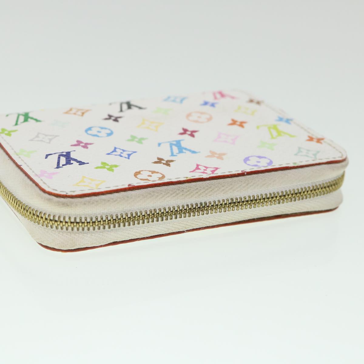 LOUIS VUITTON Monogram Multicolor Zippy Coin Purse White M66548 LV 55769