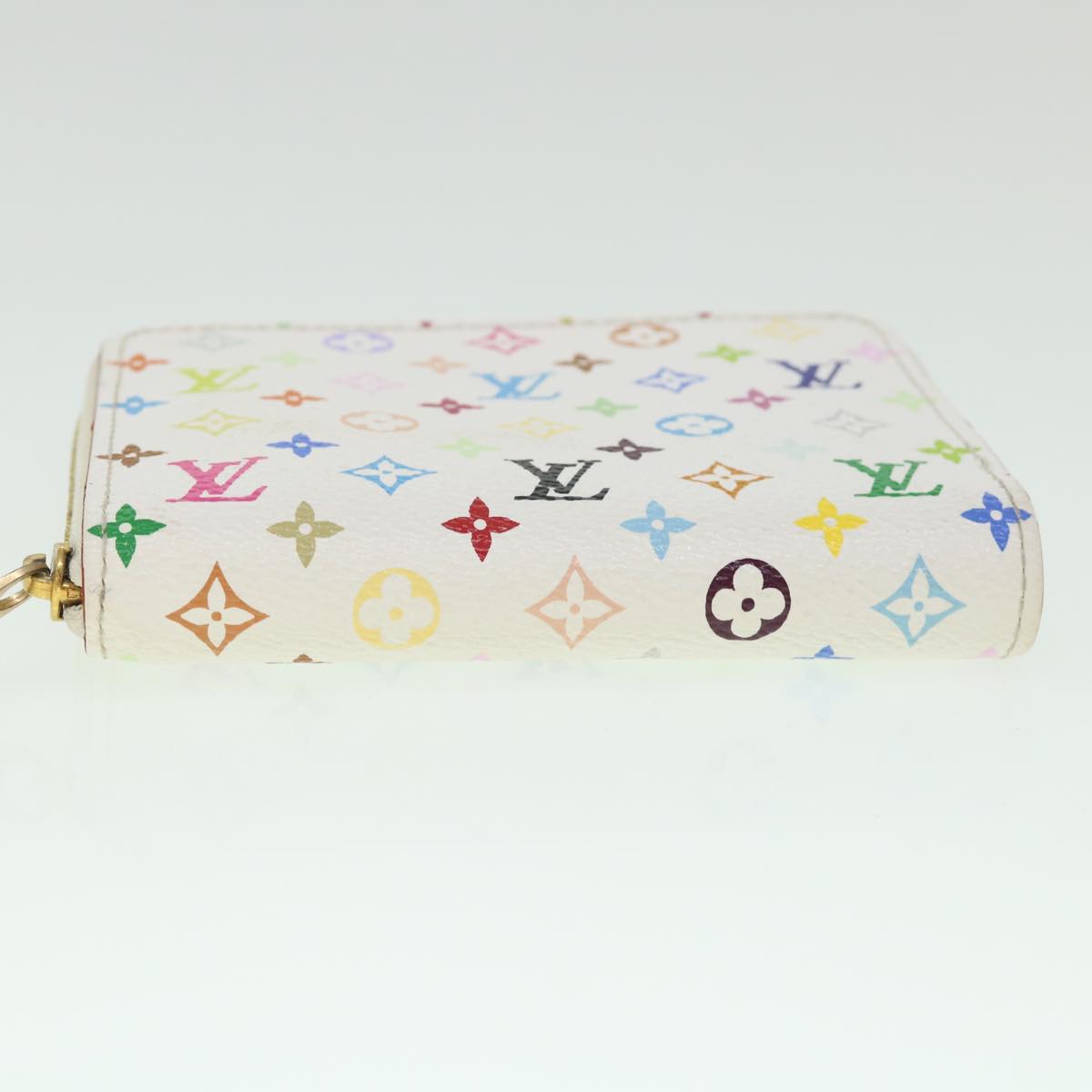 LOUIS VUITTON Monogram Multicolor Zippy Coin Purse White M66548 LV 55769