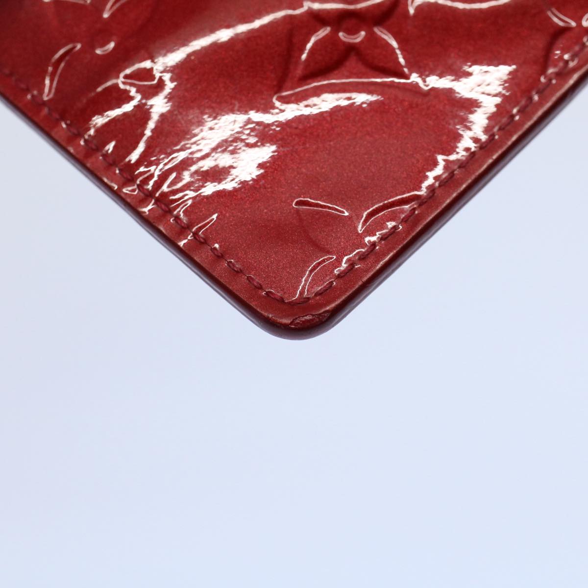 LOUIS VUITTON Monogram Vernis Pochette Cles Coin Purse Red M9144F LV 55771