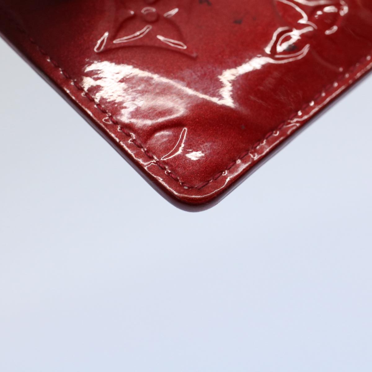LOUIS VUITTON Monogram Vernis Pochette Cles Coin Purse Red M9144F LV 55771