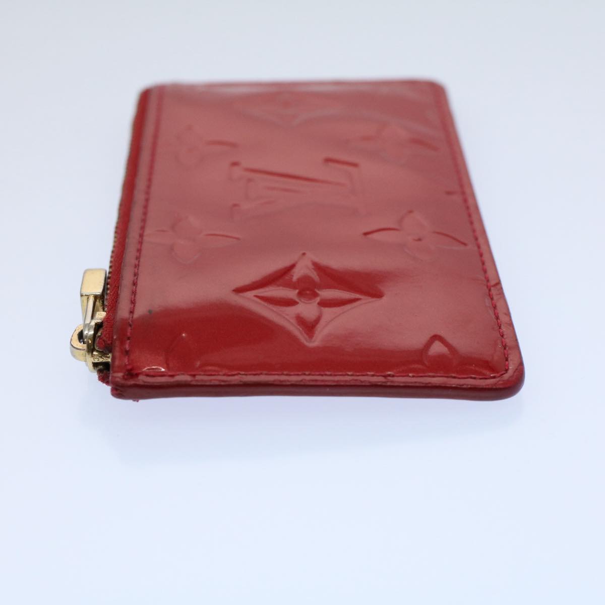 LOUIS VUITTON Monogram Vernis Pochette Cles Coin Purse Red M9144F LV 55771