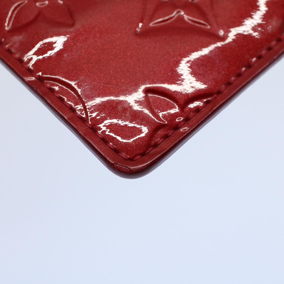 LOUIS VUITTON Monogram Vernis Pochette Cles Coin Purse Red M9144F LV 55771