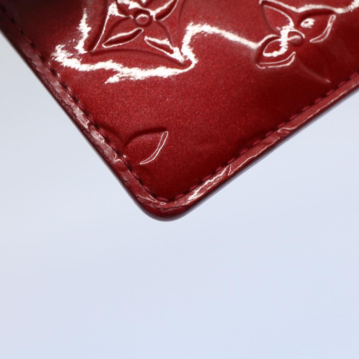 LOUIS VUITTON Monogram Vernis Pochette Cles Coin Purse Red M9144F LV 55771
