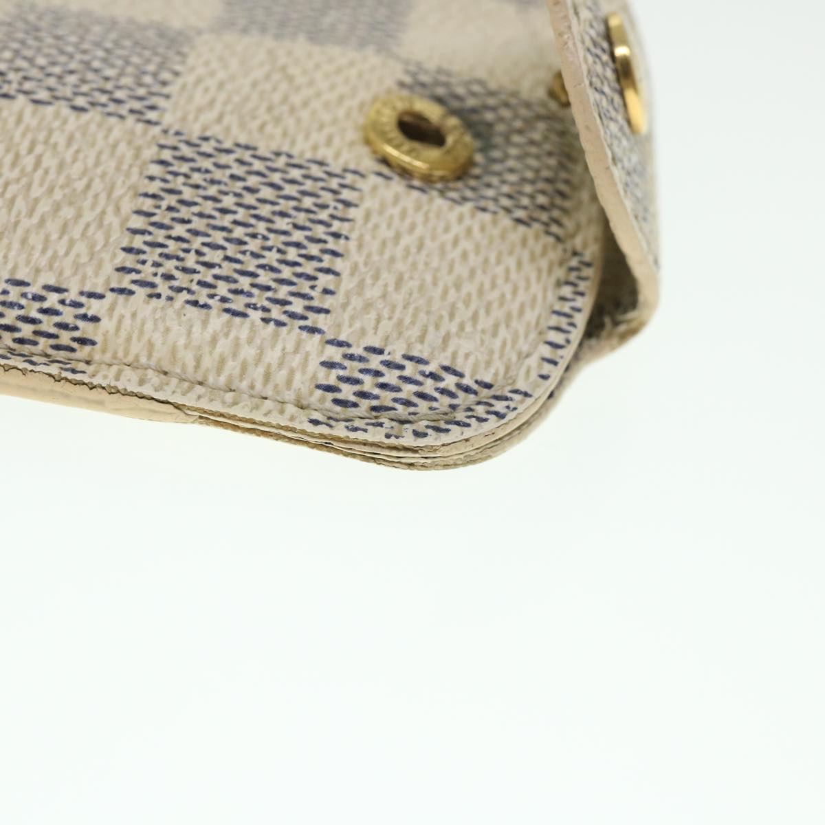 LOUIS VUITTON Damier Azur Etui A Lunettes MM Glasses Case N60025 LV 55775