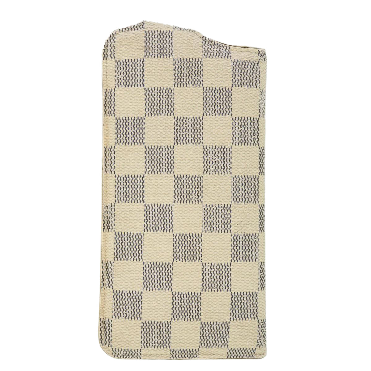 LOUIS VUITTON Damier Azur Etui A Lunettes MM Glasses Case N60025 LV 55775